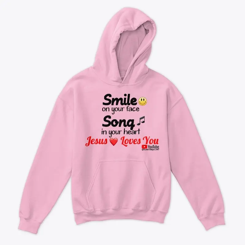 Kids Smile on your Face Hoodie-BlackFont