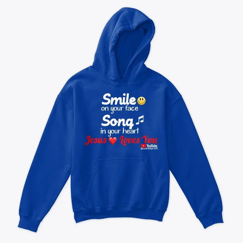 Kids Classic Pullover Hoodie-White Font